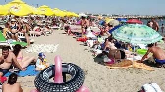 Golden Palace Beach 4K August Sun Summer Party Fun  Romania Constanta Mamaia Beach.