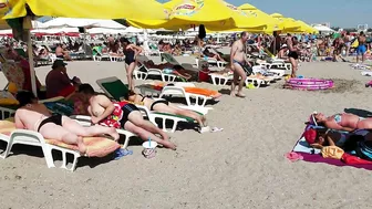 Golden Palace Beach 4K August Sun Summer Party Fun  Romania Constanta Mamaia Beach.