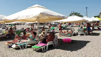 Golden Palace Beach 4K August Sun Summer Party Fun  Romania Constanta Mamaia Beach.