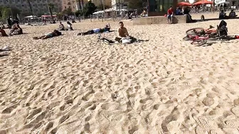 BARCELONA SPAIN | STILL SUMMER IN BARCELONETA BEACH | OCTOBER 24,2021