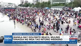 Manila Bay Dolomite Beach, muling dinagsa ng mga tao