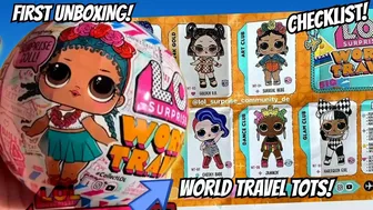 NEW LOL SURPRISE WORLD TRAVEL TOTS! CHECKLIST AND FIRST UNBOXING!