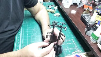 Building scale plastic models: twin steer setups.