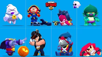 Brawl Stars Halloween Update All Skins Winning And Losing Animation