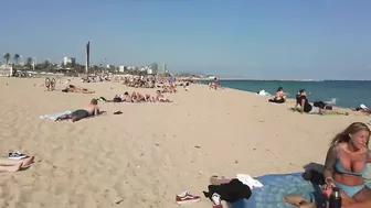 ???????? Barcelona - Spain · 4K · Bogatell Short & Quick Beach Walk ☀️????️