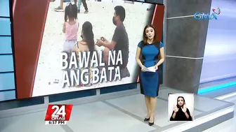 Mga batang 11-anyos pababa, bawal nang mamasyal sa dolomite beach | 24 Oras