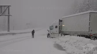 10-25-2021 Donner Pass, Ca feet of snow lead to travel nightmares on I-80- power outages