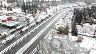 10-25-2021 Donner Pass, Ca feet of snow lead to travel nightmares on I-80- power outages