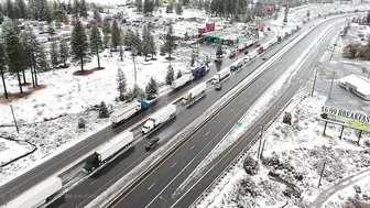 10-25-2021 Donner Pass, Ca feet of snow lead to travel nightmares on I-80- power outages