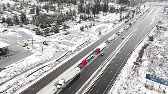 10-25-2021 Donner Pass, Ca feet of snow lead to travel nightmares on I-80- power outages