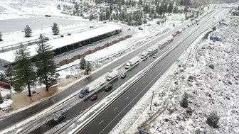 10-25-2021 Donner Pass, Ca feet of snow lead to travel nightmares on I-80- power outages