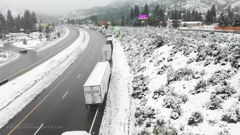 10-25-2021 Donner Pass, Ca feet of snow lead to travel nightmares on I-80- power outages