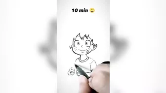 How to Draw Deku in 10sec, 10mins, 10hrs ???? #shorts #anime #drawing