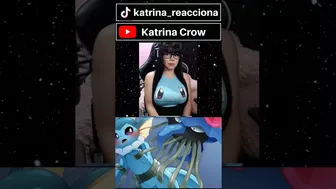 ???? Vaporeon es atrapada. #katrinacrow #pokemon #anime #animation