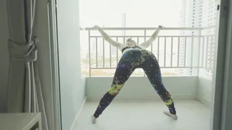 Morning Stretching Routine on My Balcony in 8k