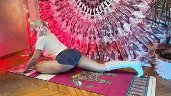 Flexible Yoga Stretching Split