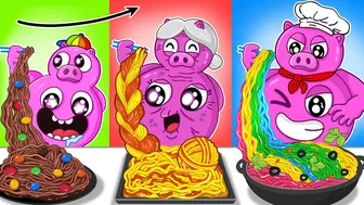 Chef Pigster Vs Grandma Cooking Noodles Challenge |Garten Of Banban 3 Mukbang ASMR|Cartoon Animation