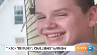 Family sends warning message after boy dies trying TikTok's 'Benadryl Challenge'