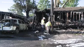 Eight people displaced after mobile home fire in Virginia Beach