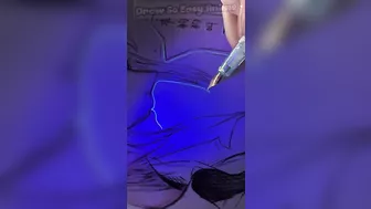 ✨???? Drawing creative anime with light Makima #shorts #drawsoeasyanime