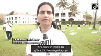 G20 delegates take part in yoga session during ‘2nd G20 Health Working Group meeting’ in Goa