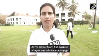 G20 delegates take part in yoga session during ‘2nd G20 Health Working Group meeting’ in Goa