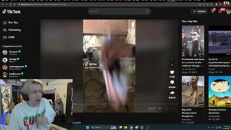 xQc gets Jumpscared by a snake on TikTok