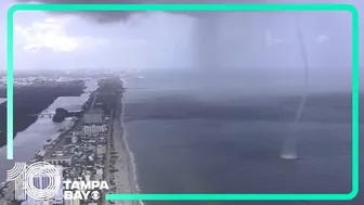 Waterspout sends people scrambling on Hollywood Beach in Florida