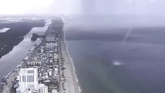 Waterspout sends people scrambling on Hollywood Beach in Florida