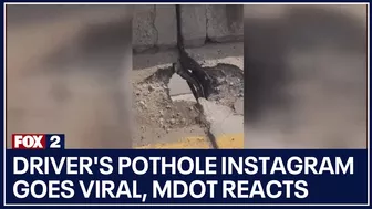 Driver's pothole Instagram freeway ramp photo goes viral, MDOT reacts