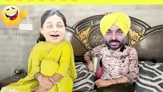 Instagram ਤੇ ਭਾਬੀ???? ਭਗਵੰਤ ਮਾਨ ਦਾ ਤਲਾਕ???? bhagwant maan his wife most funny video part 6???? Punjabi fun