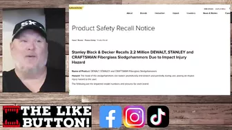 2.2 Million Tools Recalled! (DeWALT, Craftsman & Stanley)