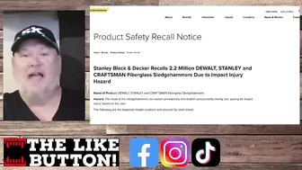 2.2 Million Tools Recalled! (DeWALT, Craftsman & Stanley)