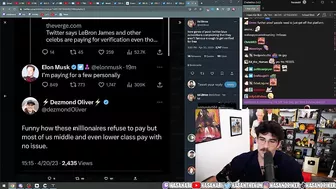 Hasan is stunned at ELON MUSK paying for Celebrity Blue Check Marks on Twitter