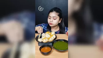 Spicy Momos With Spicy Pani Puri Challenge | Asmr Golgappa Challenge #shorts #foodchallenge