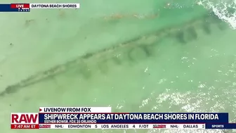 Mystery shipwreck washes ashore near Daytona Beach Shores in Florida | LiveNOW from FOX