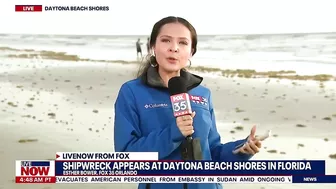 Mystery shipwreck washes ashore near Daytona Beach Shores in Florida | LiveNOW from FOX