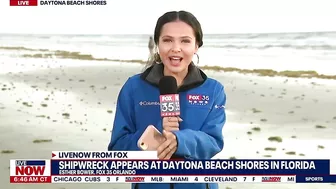 Mystery shipwreck washes ashore near Daytona Beach Shores in Florida | LiveNOW from FOX