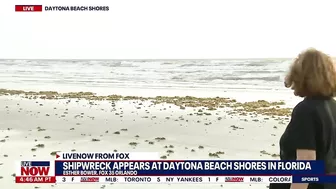 Mystery shipwreck washes ashore near Daytona Beach Shores in Florida | LiveNOW from FOX