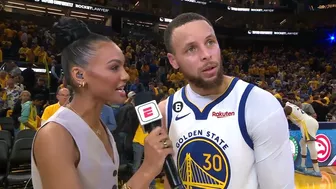 Steph Curry talks WILD Finish & Game 4 win, Postgame Interview