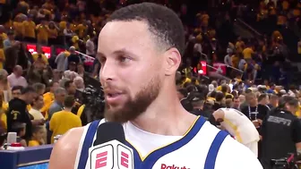 Steph Curry talks WILD Finish & Game 4 win, Postgame Interview