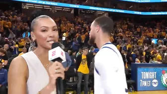 Steph Curry talks WILD Finish & Game 4 win, Postgame Interview