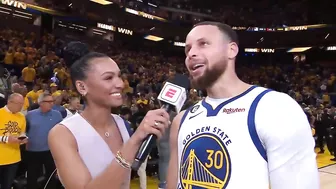 Steph Curry talks WILD Finish & Game 4 win, Postgame Interview