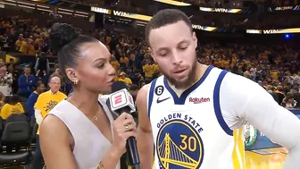 Steph Curry talks WILD Finish & Game 4 win, Postgame Interview