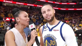 Steph Curry talks WILD Finish & Game 4 win, Postgame Interview