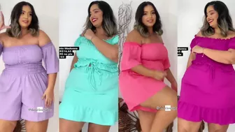 Sexy Plus Size rompers,Midi skirt set,Curvy haul,Try On Haul