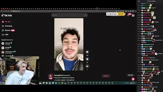 xQc keeps seeing greekgodx on his TikTok