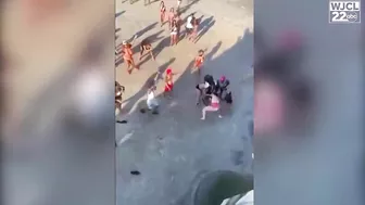 Raw video: Tybee Island beach assault caught on camera