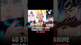 40 STRONGEST ANIME CHARACTERS RANKED BY JAPAN ????