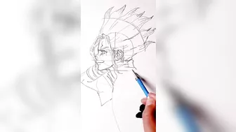 Draw Senku - Dr Stone step by step #short #anime